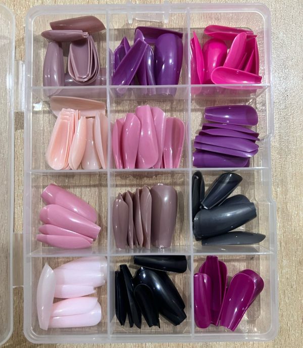 Reusable Fake Nails With Box – Beautiful Variety Of Colors | Best Fake Nails For Girls Without Glue ( Random Color Nails)