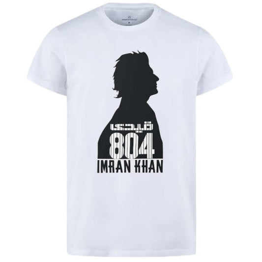 Qaidi 804 Imran Khan Stylish White T-shirt – Best Quality T-shirts For Boys | T-shirt For Men | Printed T-shirts – Qaidi 804 Imran Khan T-shirts