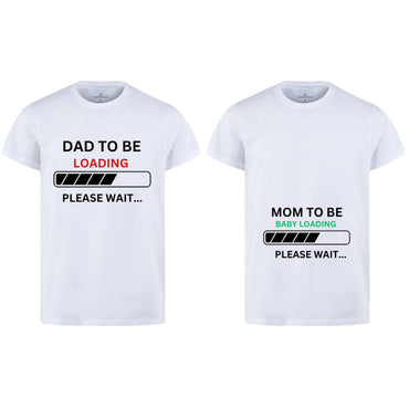 Combo Of Dad To Be & Mom To Be Style White T-shirt With Cute Design – Best Quality T-shirts For Girls | T-shirt For Women – T-shirt For Men