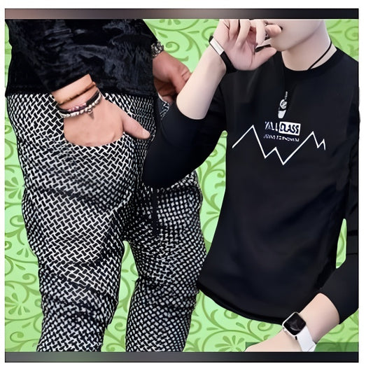 Men’s Stitched Suit Set | Shirt With Matching Trouser For Formal & Casual Wear – Elegant & Ready To Wear Outfit | Stitched Suit For Men & Boys | Shirt & Trouser | Printed Tracksuit For Men – Best For Summer