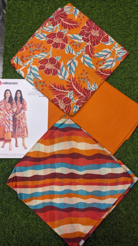 Alkaram Lawn | Unstitched Collection 3 Pieces Casual Wear| Summer Collection 2025 Collection Vol 1❤️