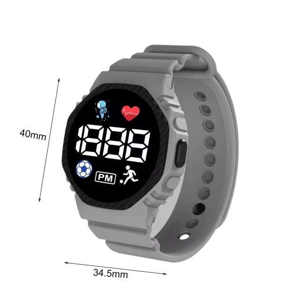 Digital Wrist Watch | Unisex Silicone Watch for Kids & Teens | Cell Operated LED Display – No Box Included
