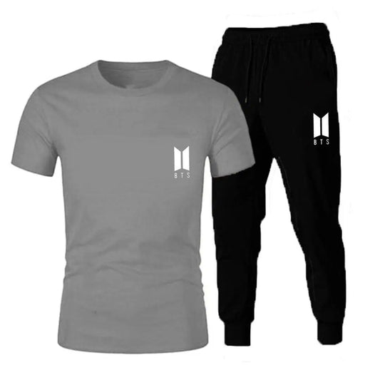 2 Pcs Women's & mens Stitched Printed Tracksuit