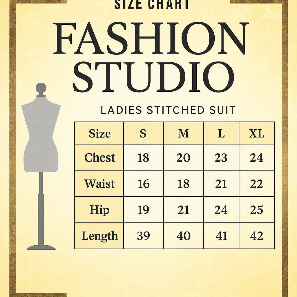 3 Pcs Women's Stitched Printed Suit
