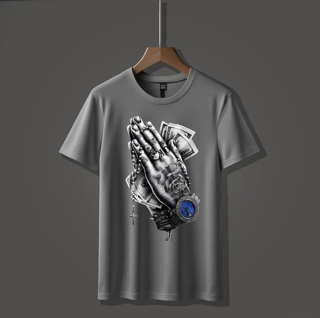 Men's Graphic Sublimation Jersey T-Shirt - 1 Pc Round Neck in Black,Grey color