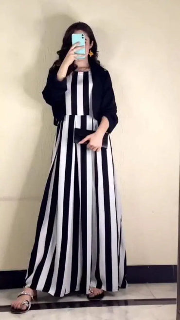 2 Pcs Women's Stitched Linen Printed Maxi Suit