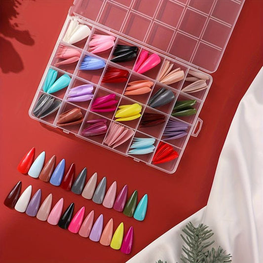 Reusable Fake Nails With Box β Beautiful Variety Of Colors | Best Fake Nails For Girls Without Glue ( Random Color Nails)