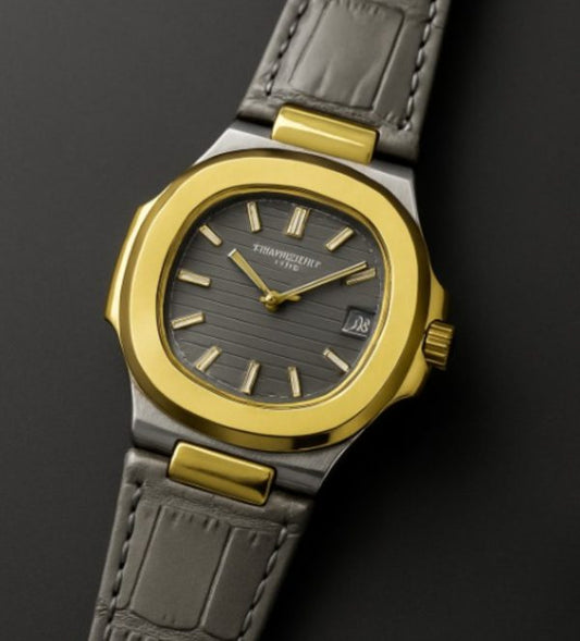 Patek Philippe Nautilus 8044 – Grey Gold Tone | 3atm Water Resistant Luxury Watch Without Box