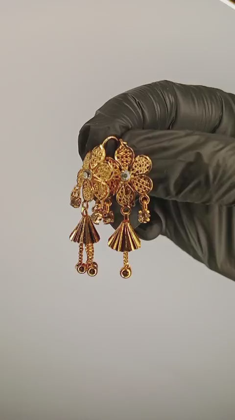Luxurious Gold Plated Earring Set For Girls And Women – Gold Plated Earrings – Specially For Daily Routine Use – Without Box