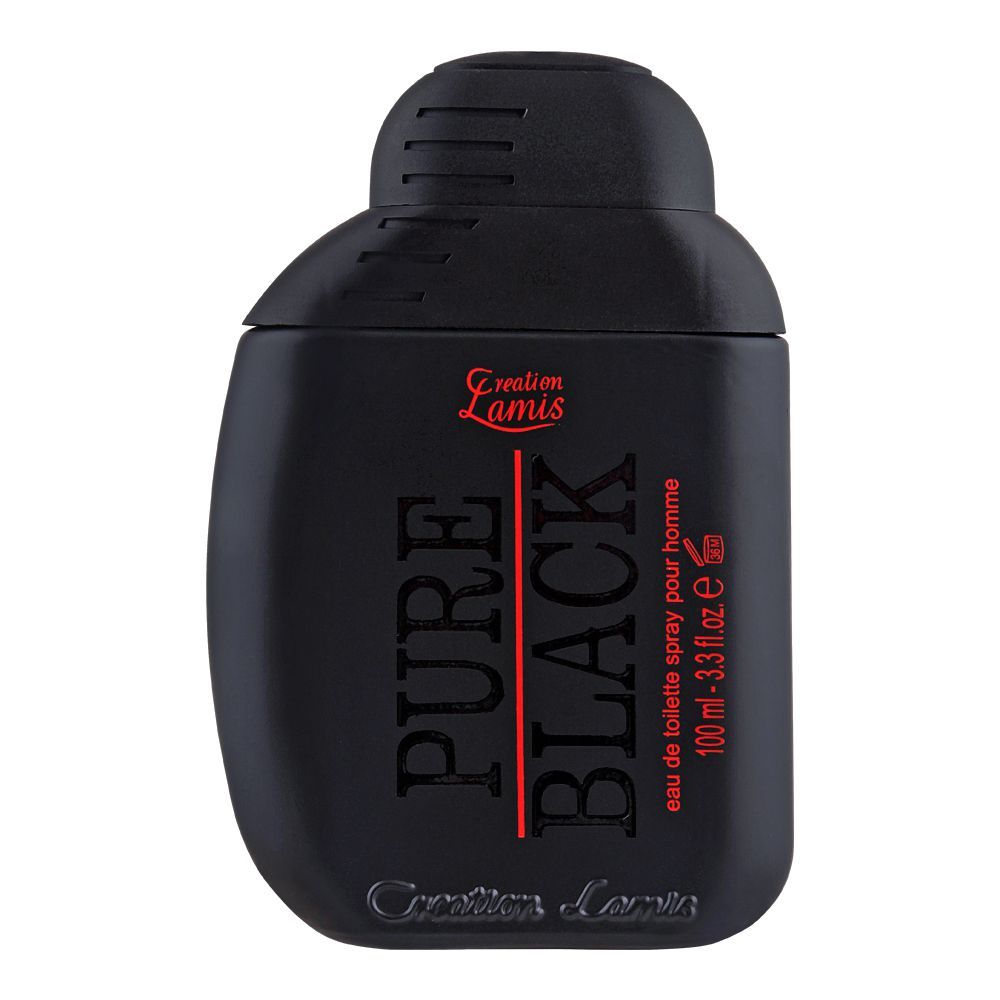 Pack Of 1 – Creation Lamis Pure Black Eau De Toilette Spray For Men, Bold And Masculine Fragrance, 3.4 Fluid Ounces – Long-lasting Scent – Premium Designer-inspired Cologne – 100ml