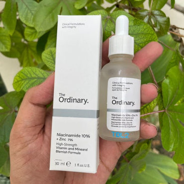 The Ordinary Skin Brightening Niacinamide 10% + Zinc 1% serum 30ml + Glow Natural Glutathione Alpha Arbutin Skin Brightening Cream (50g) + Kashees Eventone High Coverage Liquid Foundation (random Shades) 45ml