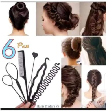 6 Pcs Comb Set for Girls Hair Management
