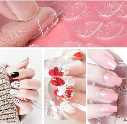 Stylish Pattern Artificial Nails | Fake Nails For Girls | Artificial Nails For Women With Sticking Dots ( Random Design )