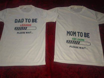 Combo Of Dad To Be & Mom To Be Style White T-shirt With Cute Design – Best Quality T-shirts For Girls | T-shirt For Women – T-shirt For Men