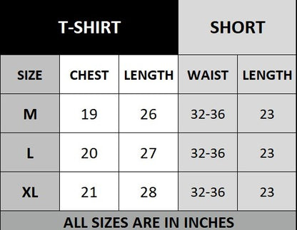 Black Color Trendy Line Printed Tracksuit For Men | Cotton T-shirt & Shorts | Summer Casual Wear | Gym & Elegant Suit
