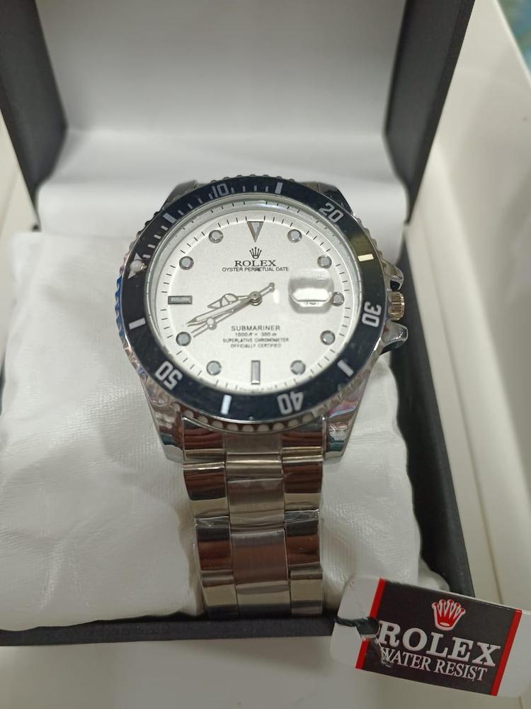 Rolex Men’s Formal Quartz Wrist Watch With Stainless Steel Strap ( With Random Box )