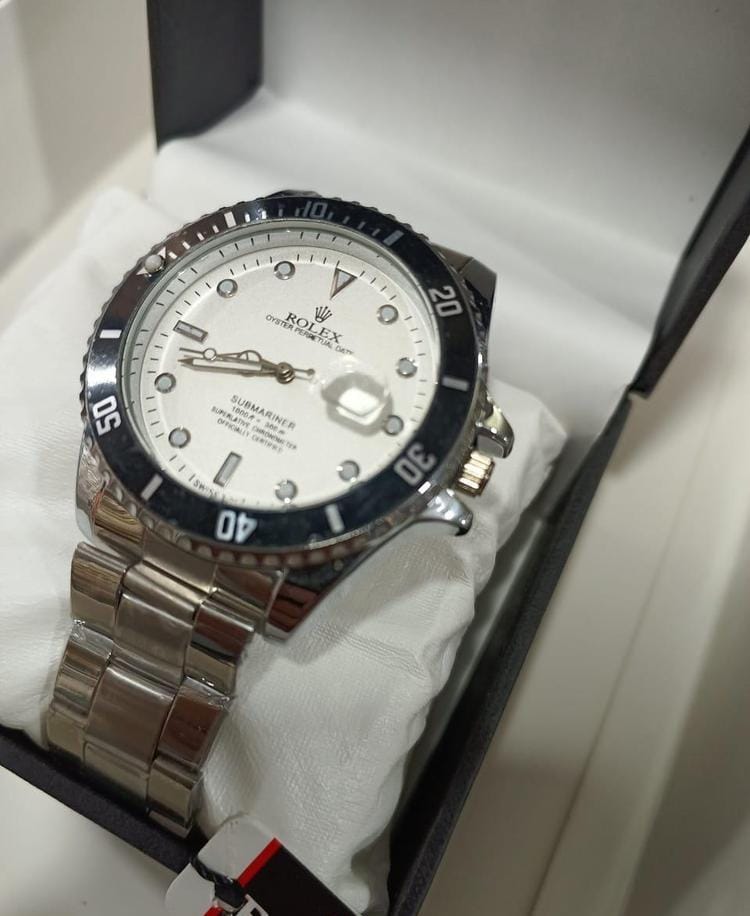 Rolex Men’s Formal Quartz Wrist Watch With Stainless Steel Strap ( With Random Box )