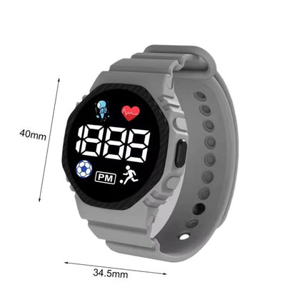Digital Wrist Watch | Unisex Silicone Watch for Kids & Teens | Cell Operated LED Display – No Box Included