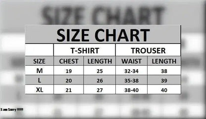 Comfortable 2 Pcs Cotton Printed Night Suit - Round Neck Jersey Fabric