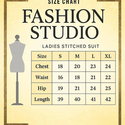 3 Pcs Women's Stitched Printed Suit