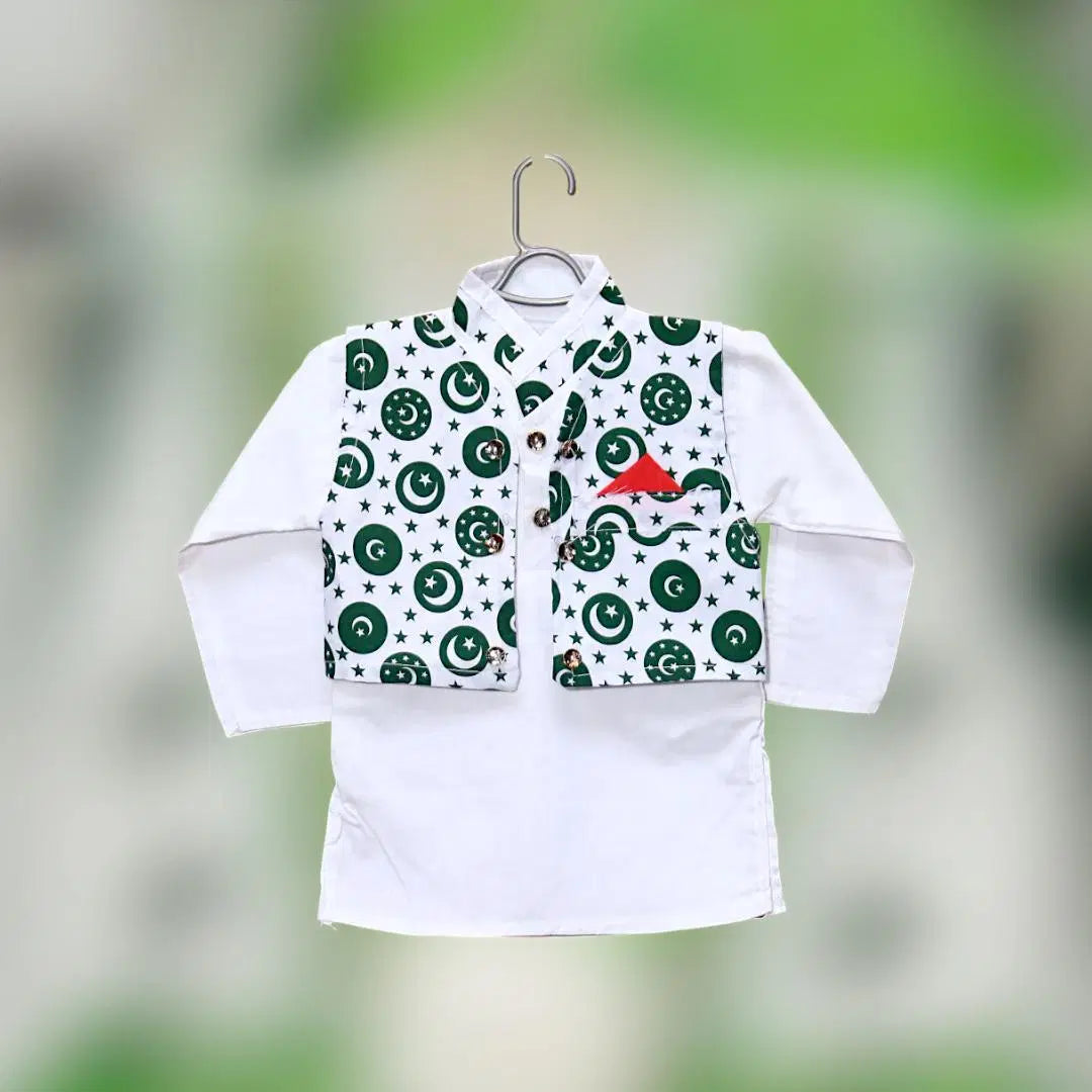 2 Pcs Boy's Cotton Lawn Printed Kurta And Shalwar Suit