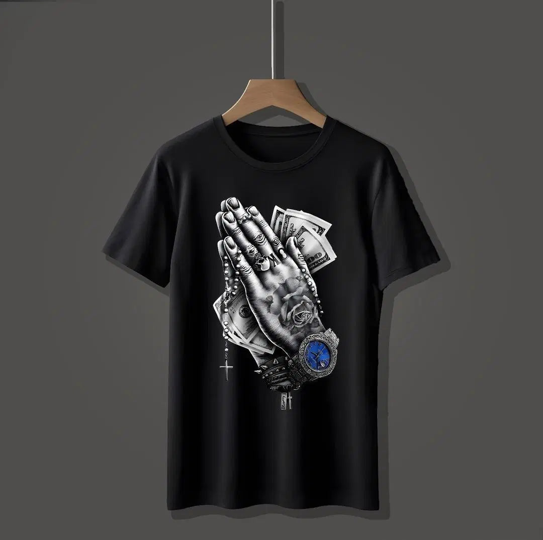 Men's Graphic Sublimation Jersey T-Shirt - 1 Pc Round Neck in Black,Grey color