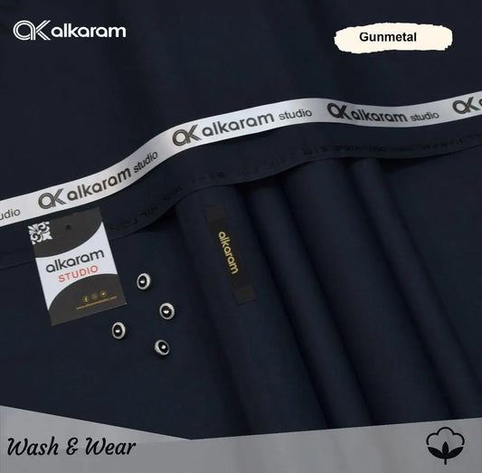 Men’s Unstitched Wash And Wear Plain Suit