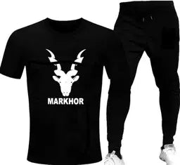 Men's 2 Pcs Printed Polyester Track Suit - Comfortable & Stylish