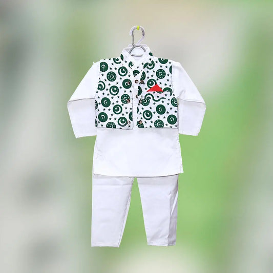 2 Pcs Boy's Cotton Lawn Printed Kurta And Shalwar Suit
