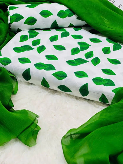 3 Pcs Women's Unstitched Printed Suit