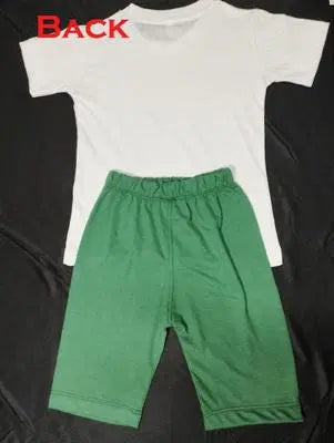 2 Pcs Unisex Cotton Printed Shirt And Shorts Set independance day 1947 azadi