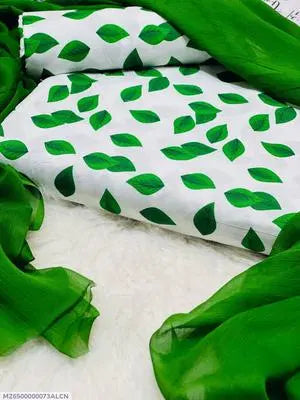 3 Pcs Women's Unstitched Printed Suit
