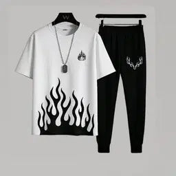 2 Pcs Men's Micro Plain Track Suit