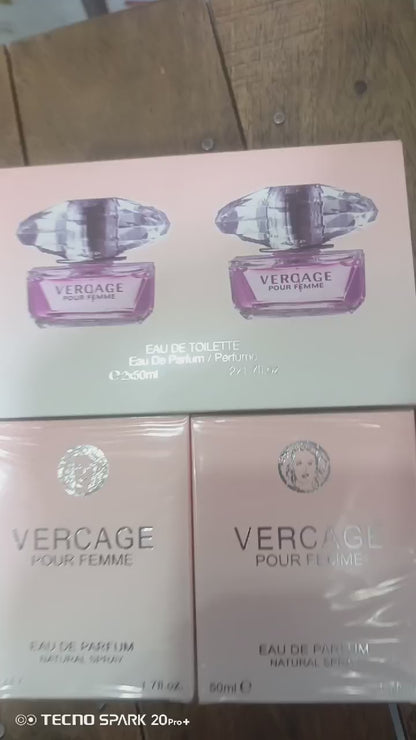 ( 2 Piece ) Versace Bright Crystal Edp Perfume For Women | Best Quality Perfume For Women | Best Fragrance Perfume