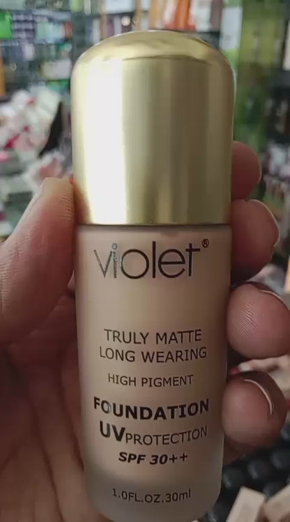 Violet Truly Matte Long Wearing Foundation 100ml – High Pigment With Spf 30++
