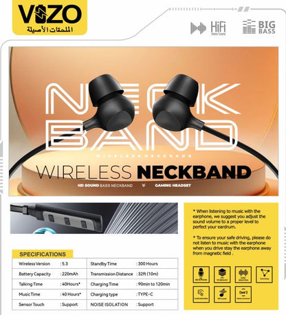 Vizo Kung Fu X2 Wireless Neckband – Best Quality Neckband – Wireless Neckband ( Random Color )